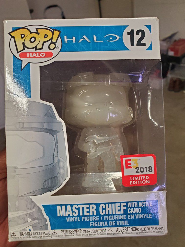 Funko Pop Halo #12 Master Chief w/ Active Camo E3 2018 Exclusive Limited Edition