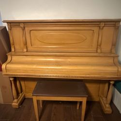 Upright Piano With Bench
