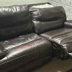 Pull Out Leather Sofa