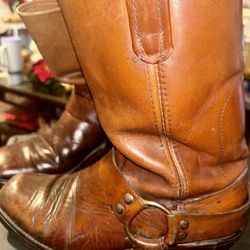 Vintage Harness Cowboy Boots