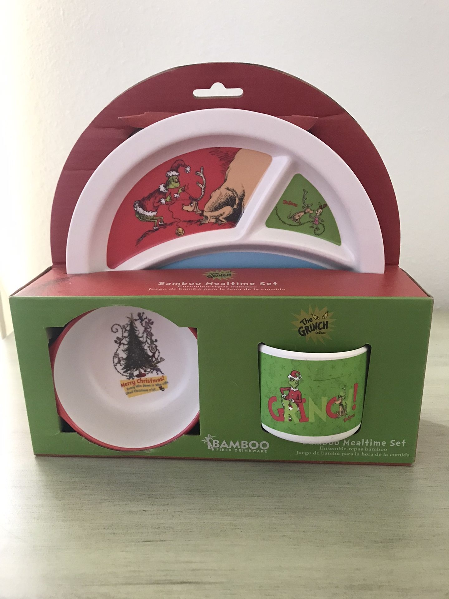 Grinch Toddler Plate And Cup Set