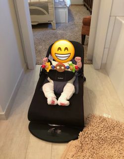 Baby Bjorn Bouncer with Toy Bar - Black, In-Box