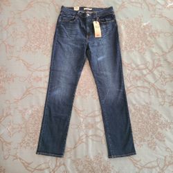 Levi's 724 High-Rise Straight Dark Wash Blue Jeans Women's Size 32 / 14
