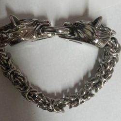 Stainless Viking Wolf Bracelet 