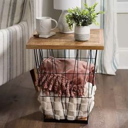 Kirkland Wire Basket End Table