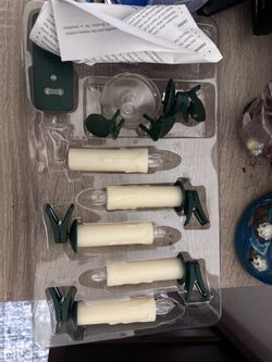 Flameless Wax Candles Set with Remote and Clips