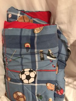 Twin bed sports comforter