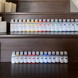 Golden Fluid Acrylics Paint Collection - Rainbow (31 Colors 4fl oz & 1fl oz)