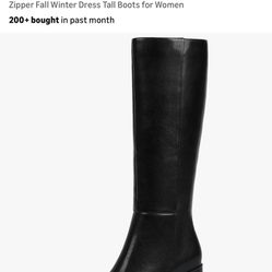 Black Knee High Boots