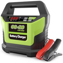 New-20A 12V/24V Smart Battery Charger Lead-Acid, Automotive Jump Starter, Car Battery Maintainer w/Repair & Winter Mode for AGM, STD, Gel, Deep Cycle