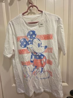 Fun disney mickey mouse red white and blue 4th of july shirt