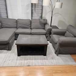 Ikea Ektorp Sofa Chair Coffee Table Furniture