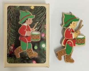 Hallmark Keepsake Christmas Ornament Little Drummer Boy Wooden With Box