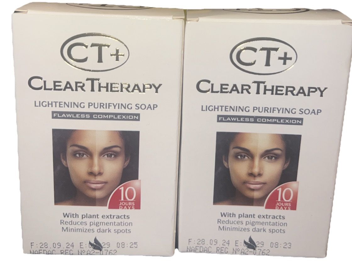 CT+ Clear Therapy Lightening Purifying Soap – Flawless Complexion – 2 Pack