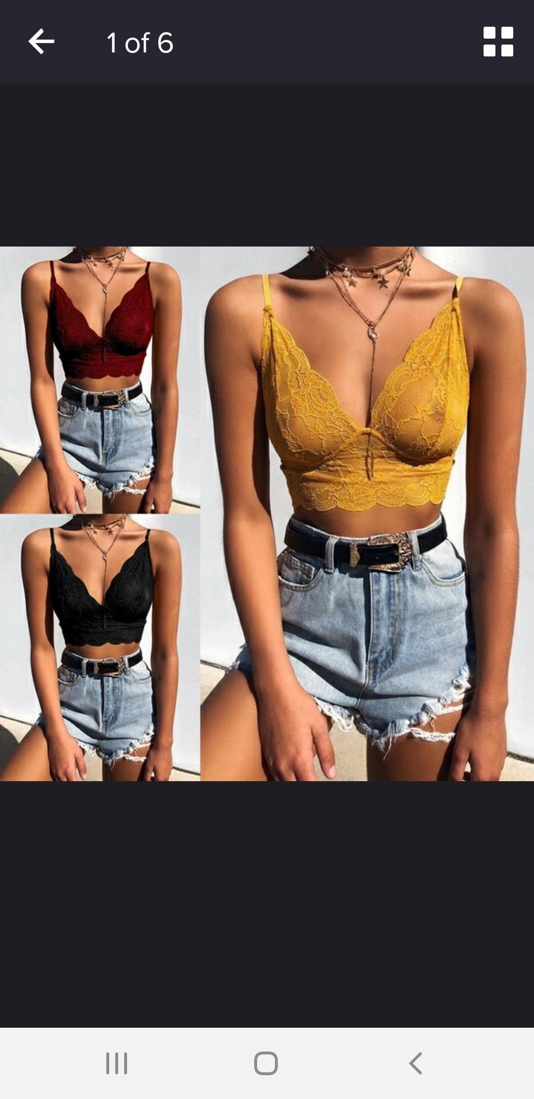 Womens Bustier Crop Top Cami Bralette V Neck Lace Tank Top Lingerie