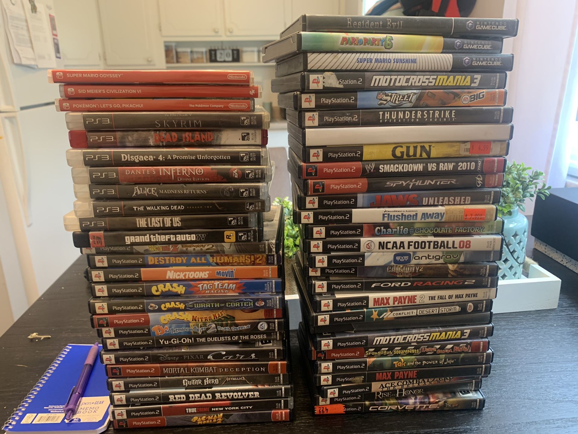 PlayStation 2/PlayStation 3/GameCube/Nintendo switch games
