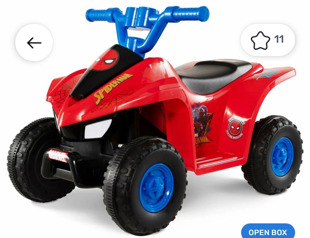 6V Spiderman ATV, Battery Powered Ride on, by Hyper Toy Company