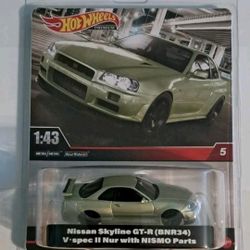 Hot Wheels Premium Nissan Skyline GT-R BNR34 1:43 