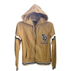 True Religion Women's Collegiate Zip Hoodie size S Gold