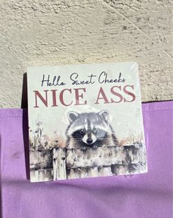 Funny Raccoon Novelty Bathroom Sign