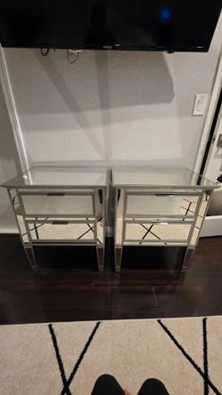 Pottery Barn Mirrored Night Stands (2)