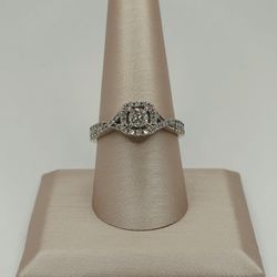 Gold Natural CLUSTER WEDDING Diamond Ring # 10307