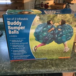 Buddy Bumper Balls set of 2 brand new never used 36” diameter Buddy Balls max weight for each bumper ball is 200 pounds  Bump, bounce, roll hours of f