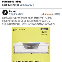 Vengeance RGB ddr5 RAM 16GB