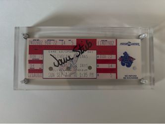 Rare 1990 Autographed Dave Stieb No-Hitter Ticket