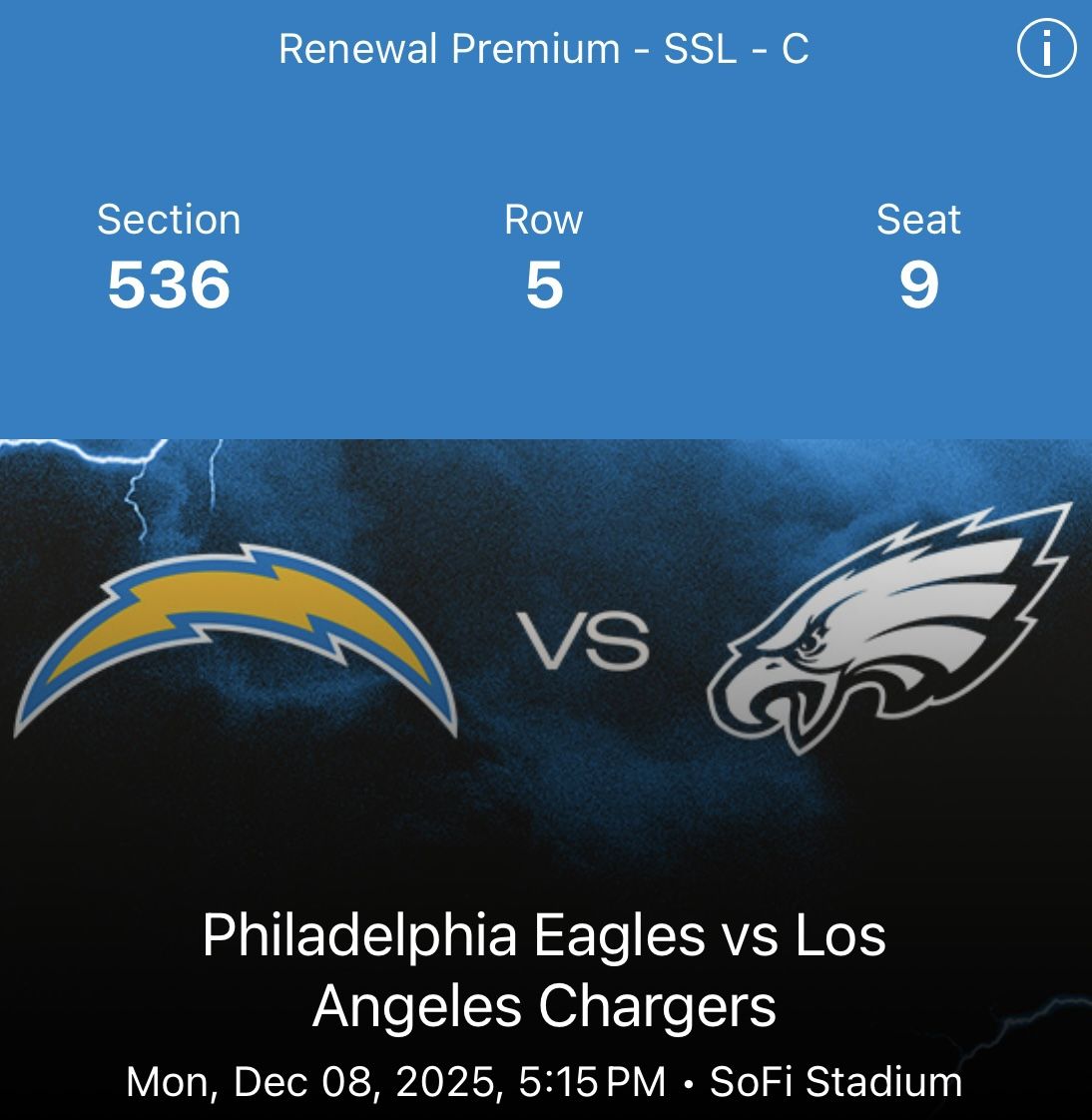 Monday Night Football- Eagles vs Chargers 