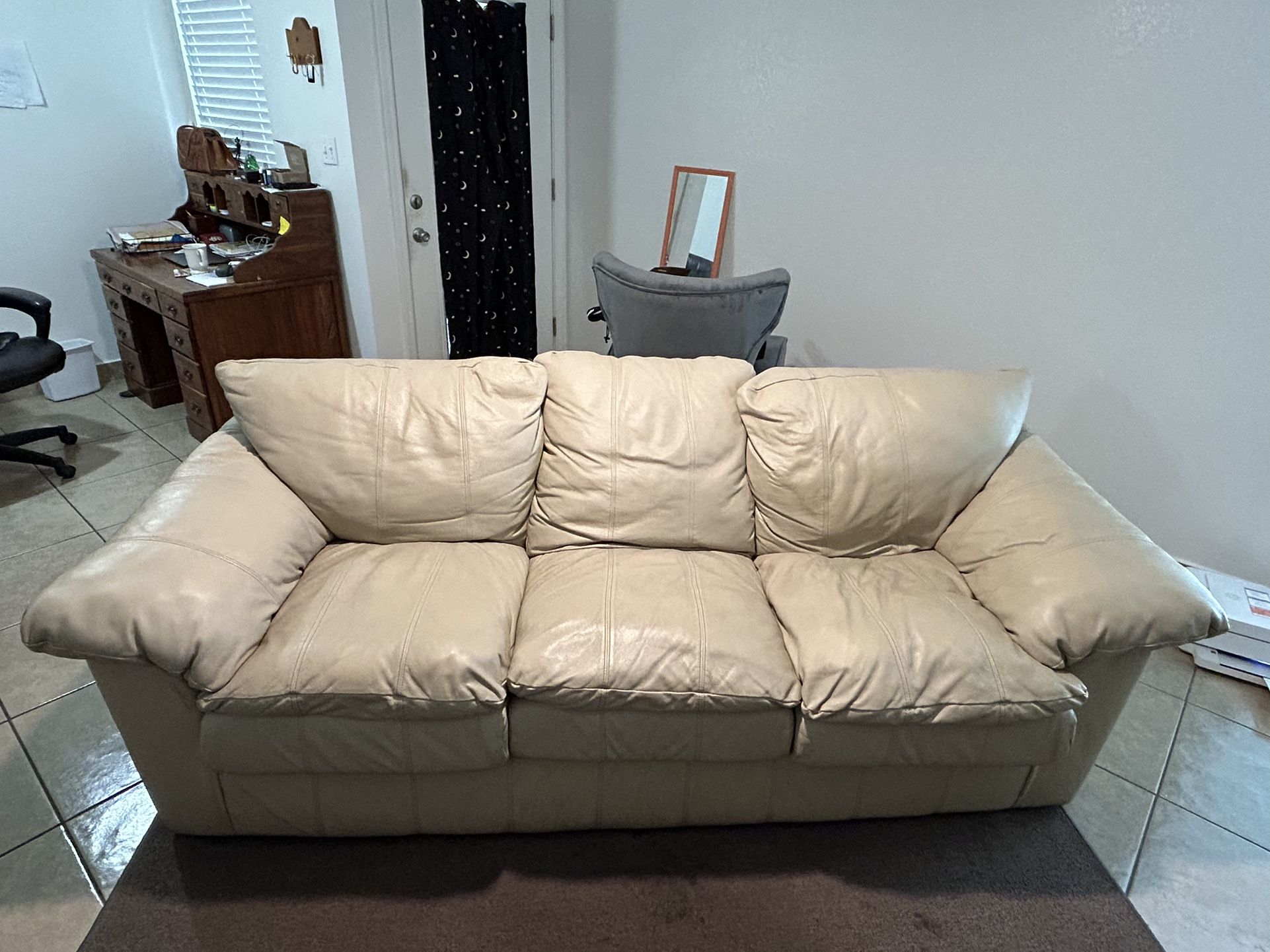 Leather Sofa - 3 Seats, Extremely Comfortable!