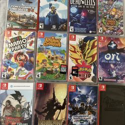 Nintendo Switch Game Lot Bundle Animal Crossing Pokemon Skyrim Super Mario Party Pokemon legends