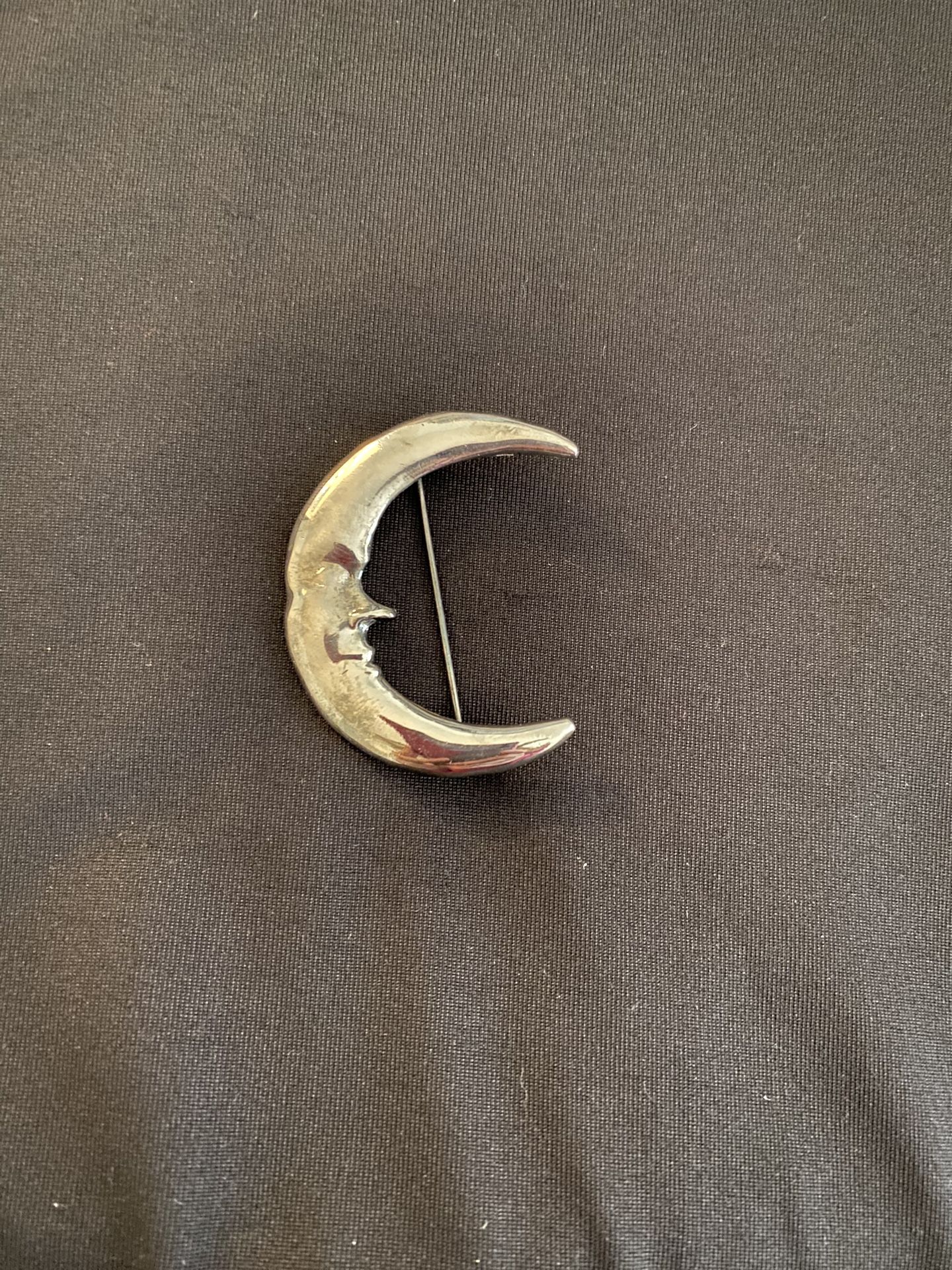 Sterling Moon Pin