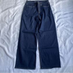 Old Navy Jeans WOW High Rise Wide Leg Y2K Style Skater Blue Women’s Size 10