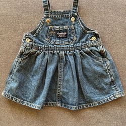 OSHKOSH B'GOSH Vintage Oshkosh BABY denim overalls dress 0-3M
