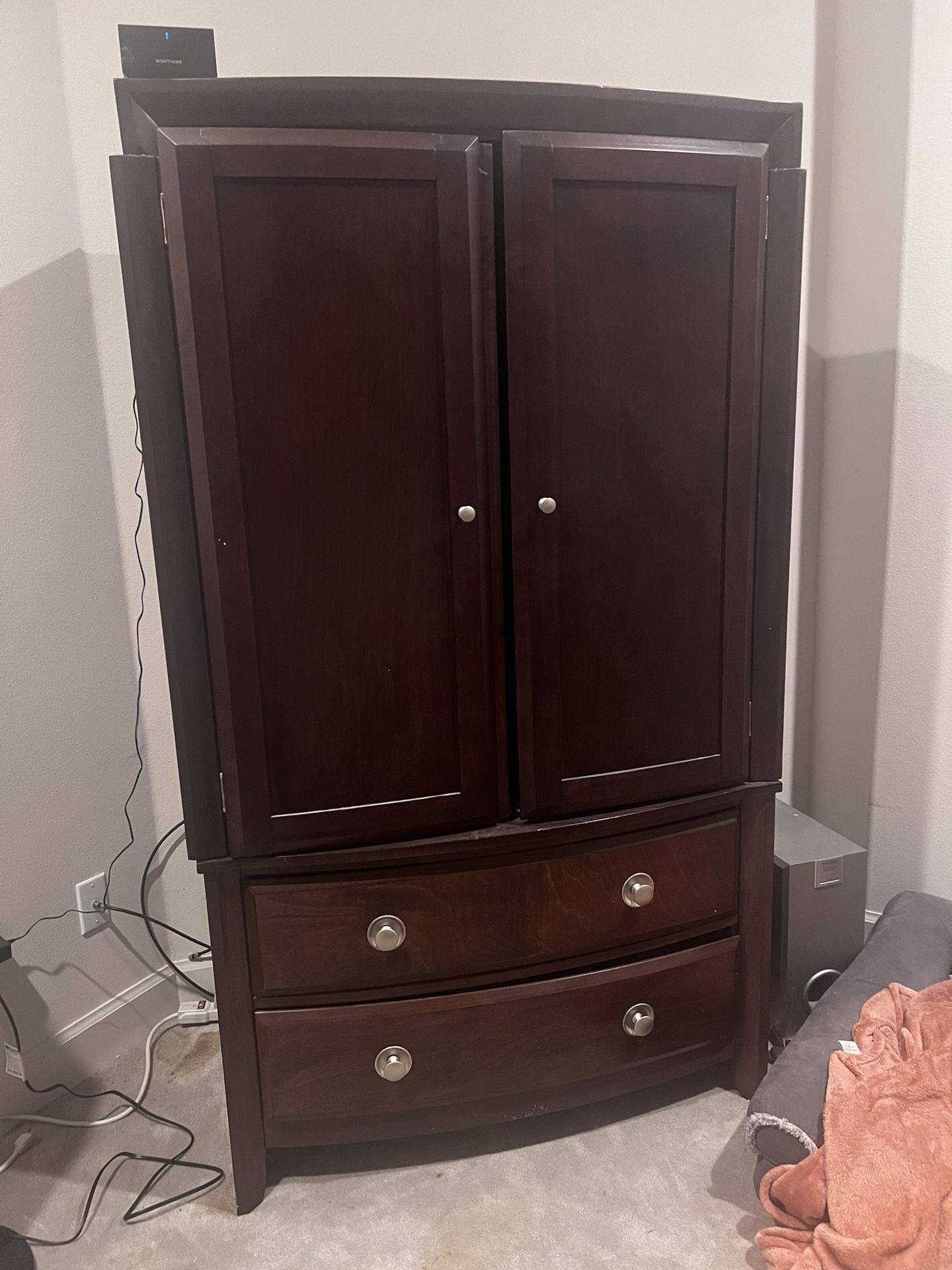 Wooden Television Armoire - great Condition 
