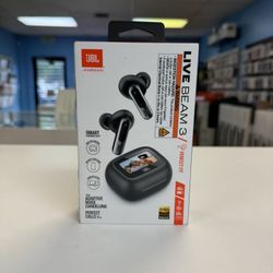 JBL - Live Beam 3 True Wireless Noise Cancelling Earbuds - Black  New