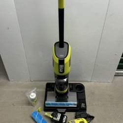 RYOBI ONE+ HP 18V Brushless Cordless Wet/Dry Stick Mop and Vacuum Kit with 4.0 Ah Battery and Charger