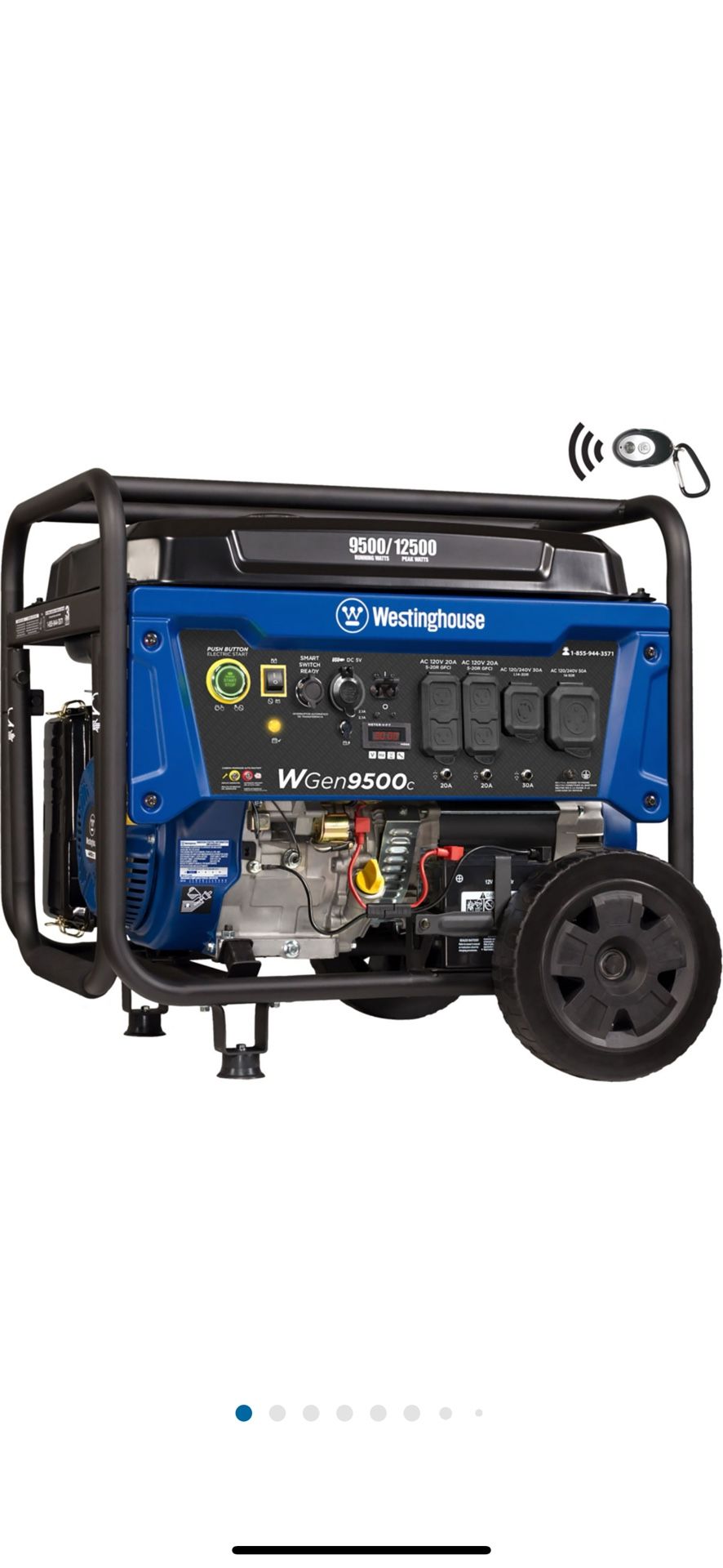 Westinghouse WGen9500C 12500Watts Remote Electric Start Gas Portable Generator
