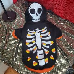 Pet Sweater Hoodie Medium Skeleton. New.