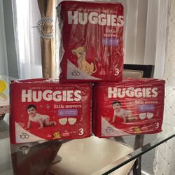 📦 Package 3 Bag Huggies Little Movers And 1 Box Huggies Simply Clean Wipes 