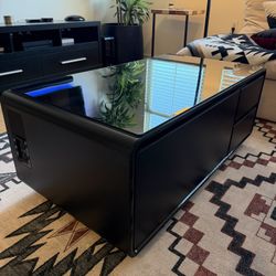 Sobro Smart Coffee Table (Built-in Fridge, Bluetooth Speakers, LED)