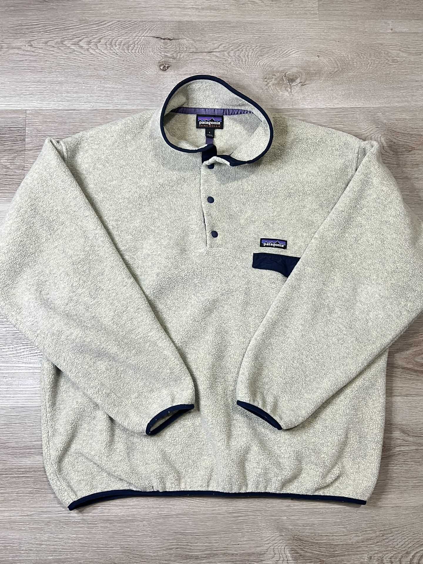 Patagonia T Snap Synchilla Large L Oatmeal
