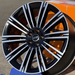 22'' Land Rover Range Rover Style Wheels Black Machine Goodyear Tires 2023 HSE