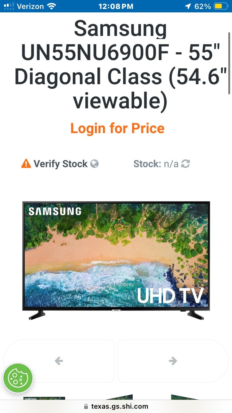 SAMSUNG 55’ SMART TV 4k