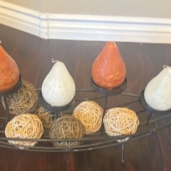 Candles and Candle Holder