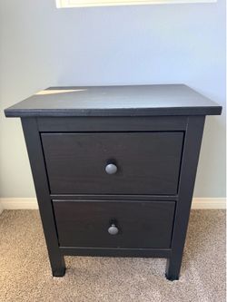 HEMNES 2-drawer chest, black-brown
