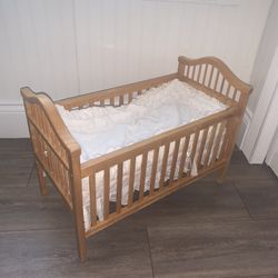 MY TWINN BABIES DOLL CRIB WITH BEDDING
