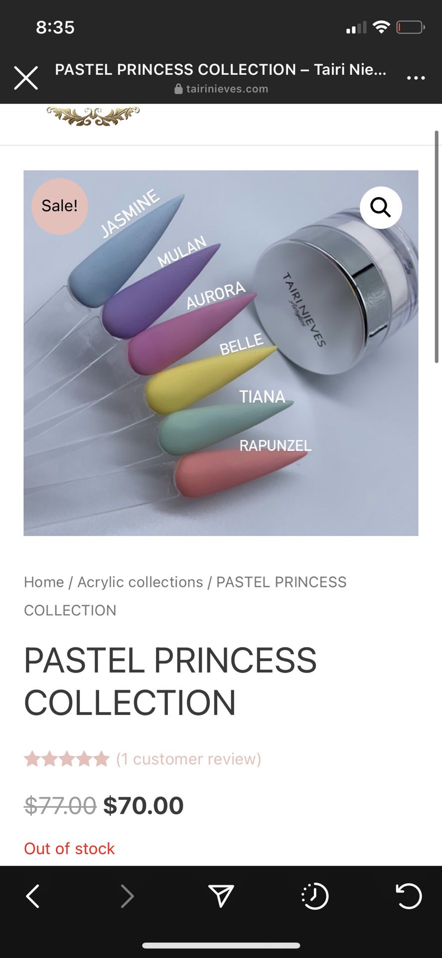 Acrylic Powder Princess Collection 