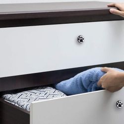 4 Pieces Set Cabinets Hardware Round Furniture Knobs Dog Paw Footprint Print,Drawer Dresser Cupboard Wardrobe Pulls Handles for Home Kitchen
